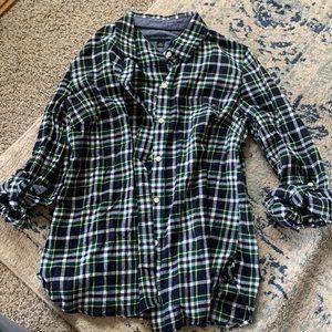 Tommy Hilfiger button down plaid shirt